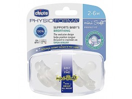 Imagen del producto Chicco Physioforma minisoft chupete para la noche 2-6 meses 2u